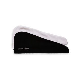 Revolution Haircare Microfibre Hair Wrap Black & White Revolution Haircare Microfibre Hair Wrap Black & White