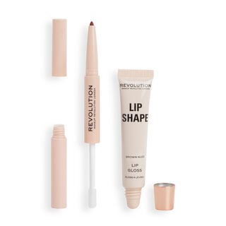 Makeup Revolution Lip Shape Kit Brown Nude Makeup Revolution Lip Shape Kit Brown Nude