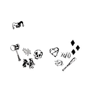 DC x Makeup Revolution Harley Quinn Face Stickers