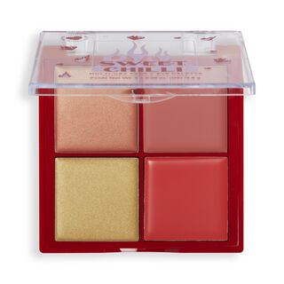 I Heart Revolution Sweet Chilli Cream Blush & Highlight Quad I Heart Revolution Sweet Chilli Cream Blush & Highlight Quad