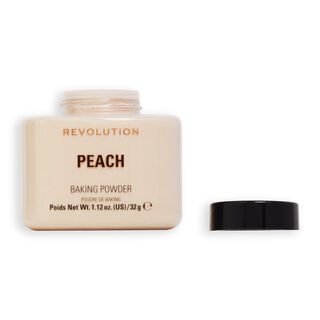 Makeup Revolution Loose Baking Powder Peach peach baking powder lid off