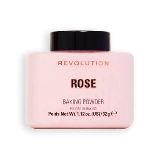 Makeup Revolution Loose Baking Powder Rose rose baking powder lid on