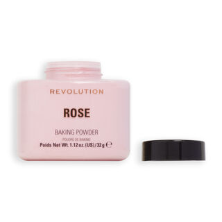 Makeup Revolution Loose Baking Powder Rose rose baking powder lid off