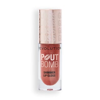 Revolution Pout Bomb Shimmer Gloss Nude Glow Revolution Pout Bomb Shimmer Gloss Nude Glow