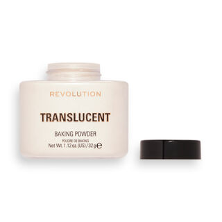 Makeup Revolution Loose Baking Powder Translucent translucent baking powder lid off