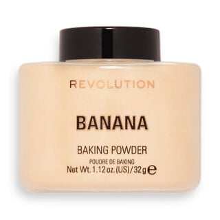 Makeup Revolution Loose Baking Powder Banana banana powder lid on