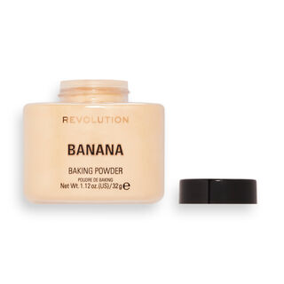 Makeup Revolution Loose Baking Powder Banana banana powder lid off